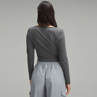 lululemon丨Waist-Seamed Nulu™女士腰部缝线长袖T恤 LW3HVRS 横越灰色 4