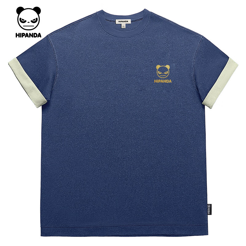 【双色平纹】-牛仔蓝#P黑Logo-金葱