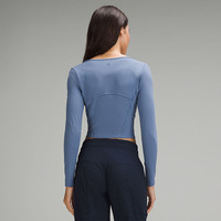 lululemon丨Waist-Seamed Nulu™女士腰部缝线长袖T恤 LW3HVRS 绿洲蓝 L /10