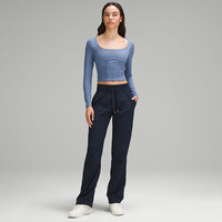 lululemon丨Waist-Seamed Nulu™女士腰部缝线长袖T恤 LW3HVRS 绿洲蓝 XXS /2