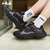 易烊千玺同款FILA斐乐火星4老爹鞋女鞋2025夏季男跑鞋运动鞋 【男】黑/影黑灰-BK 43