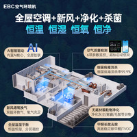  EBC/英宝纯 全屋空气环境系统 中央空调新风系统一体机  一拖四 1匹