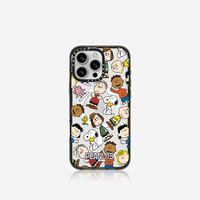 CASETIFY Snoopy x CASETiFY 联名 贴纸手机壳 史努比 适用于iPhone 16 Pro Max 透明黑框Magsafe iPhone 15 Pro