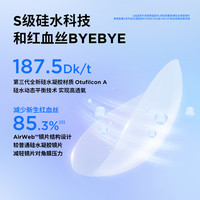 MOODYBLUE月抛S系列隐形眼镜硅水凝胶运动舒适高透氧3片 900