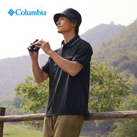 Columbia哥伦比亚春夏男子城市户外旅行野营休闲运动翻领短袖Polo衫 010(轻薄款)黑色 M (175/96A)