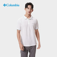 Columbia哥伦比亚春夏男子城市户外旅行野营休闲运动翻领短袖Polo衫 100(轻薄款)白色 S (170/92A)