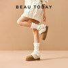 BeauToday厚底雪地靴女春季加绒棉鞋女鞋泰迪系列外穿毛毛拖鞋子 39