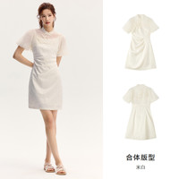 【清仓-连衣裙合辑A】森马 Semir女气质黑色复古夏季显白