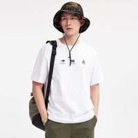 七匹狼短袖T恤夏季男士圆领套头印花体恤衫男装衣服上衣 803(本白) S 165/88A