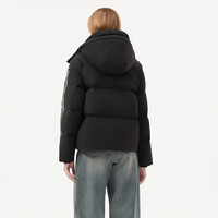 坦博尔羽绒服女短款运动防风保暖时尚外套TEF550308D 黑色 155