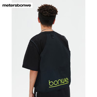 美特斯邦威迷彩工装无袖背心男春秋季宽松舒适休闲透气摄影师马甲 影黑 170/92A