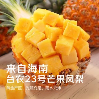 京鲜生 海南芒果凤梨 净重4.5斤单果900g 菠萝新鲜水果生鲜礼盒源头直发 4.5斤单果900g