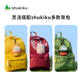 SHUKIKU经典系列拼色小小包耳机包零钱包挂件 经典橙红 均码