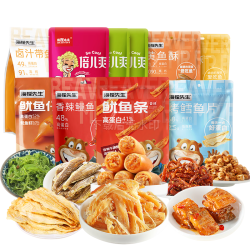 海狸先生 鱿鱼丝零食大礼包 18袋500g    合0.7元/袋