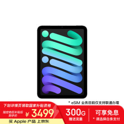 苹果 Apple iPad mini 7 2024款 平板电脑（A17 Pro、128GB、5G版、深空灰色）