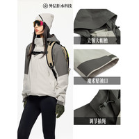 安踏（ANTA）水壳冲锋衣丨大地之壳2.0三合一女户外硬壳防水防风登山外套 【三合一升级款】深灌绿/裸卡其 XS (女155)