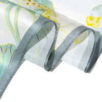 上海故事真丝丝巾女大方巾高档100%桑蚕丝巾礼盒母亲节 醉时欢 绿色