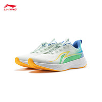 LI-NING KIDS李宁儿童鞋男童女儿童跑步鞋中大童2025轻莺减震舒适运动鞋 波浪蓝/荧光青/宫蓝YKFU032-3 35  内长约22.9cm适合脚长21.9cm