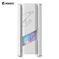 技嘉(GIGABYTE)机械雕AC601G 隐藏式背线钢化玻璃侧透兼容水冷显卡竖装 420水冷位/预装4风扇 双面钢化玻璃 【水冷套装】AC601 白+ 冰雕II X360