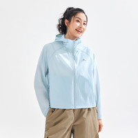拓路者 Pioneer Camp短款户外防晒衣女款2025年夏季防紫外线防晒服上衣轻量皮肤衣外套 冰川蓝 S