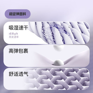 Keep高强度运动内衣吸湿速干高弹包裹训练跑步背心 淡蓝紫 L 