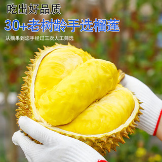 桦萱榴莲泰国金枕榴莲新鲜果整个带壳A果长柄金枕头榴莲一箱 精品4-5斤（1-2颗果|包4-6房)
