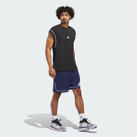 adidas舒适篮球运动短裤男装夏季阿迪达斯   藏蓝/白色   S