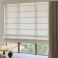 世轩罗马帘窗帘折叠遮光升降居家卧室书房卫生间浴室高端素雅风 亚麻