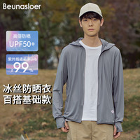 BEUNASLOERBEUNASLOER高弹连帽UPF50+防晒衣 男款-深灰 XL