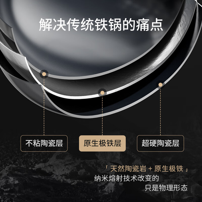 陶瓷极铁锅（无锅盖） 32cm