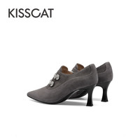 KISSCAT接吻猫年秋季都市时装气质尖头深口单鞋KA54548-51