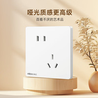 NVC雷士电工 开关插座 一开多控86型暗装墙壁开关面板 N25奶油白