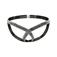 无畏船长 BRAVEPERSON 潮男式低腰性感舒透宽边打底大码内裤 男士弹力提裆双丁内裤 黑色 L