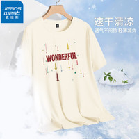  JEANSWEST/真维斯 凉感透气 女士短袖T恤