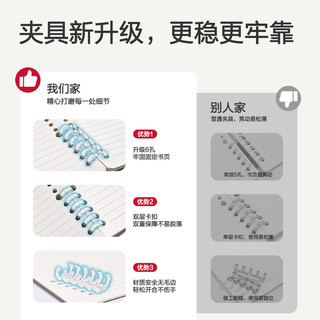 得力b5不硌手活页本初中高中生可拆卸线圈本a5加厚大笔记本B5横线多规格笔记本子加厚考研本线圈