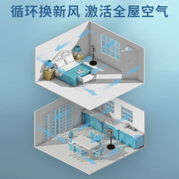 澳柯玛(AUCMA)【语音操控】空气循环扇大风量落地扇电风扇/遥控摇头宿舍电扇台式桌面小型风扇Z302(Y)