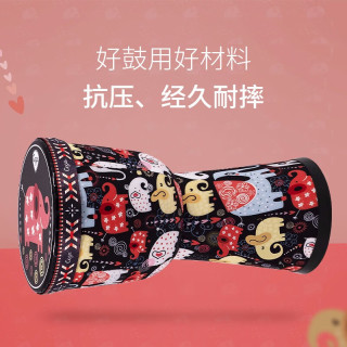 Cega儿童非洲鼓轻质手鼓金杯鼓金贝鼓幼儿园初学演奏手鼓 10英寸格蓝花海+背带