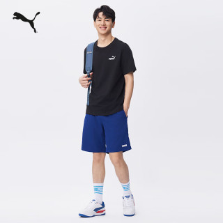 PUMA 运动休闲刺绣短袖T恤 黑色 M