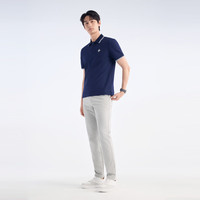 九牧王【凉感|3A抑菌|速干】男装短袖男士Polo衫男2025夏季商务休闲上衣 修身版+藏青+TT2EX20247 2XL 185/104A(54)