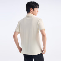 九牧王【凉感|3A抑菌|速干】男装短袖男士Polo衫男2025夏季商务休闲上衣 修身版+米白色+TT2EX20217 XL 180/100A(52)