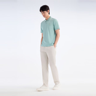 九牧王【凉感|3A抑菌|速干】男装短袖男士Polo衫男2025夏季商务休闲上衣 修身版+浅绿+TT2EX20227 M 170/92A(48)