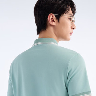 九牧王【凉感|3A抑菌|速干】男装短袖男士Polo衫男2025夏季商务休闲上衣 修身版+浅绿+TT2EX20227 M 170/92A(48)