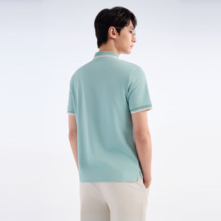 九牧王【凉感|3A抑菌|速干】男装短袖男士Polo衫男2025夏季商务休闲上衣 修身版+浅绿+TT2EX20227 M 170/92A(48)