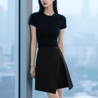春夏气质短裙休闲流行不规则设计感A字小个子半身裙