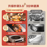 美的 MideaIH秒涮电火锅家用分体式炒煎一体多功能电热锅电磁炉电炒锅 雅士金