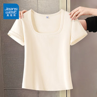  JEANSWEST/真维斯 修身显瘦 女士短袖T恤