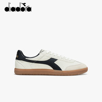 「T头鞋」diadora迪亚多纳男女牛皮革板鞋经典德训鞋Saunter OG 象牙白/砾石棕/锆石黑N8334 38