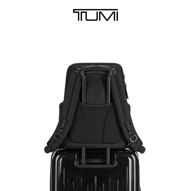 TUMI 男士双肩包廓形通勤包电脑包 黑色