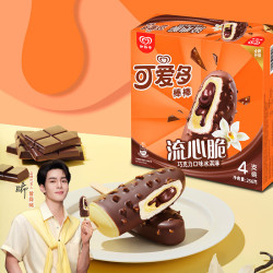 可爱多 】棒棒流心脆巧克力口味冰淇淋 4支*64g 冰淇淋