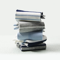 洁丽雅5双装纯棉100%全棉男童袜中大童儿童短袜子透气舒适夏薄款袜 【5双装】图片颜色 M 23-27码（14-16cm)